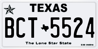TX license plate BCT5524