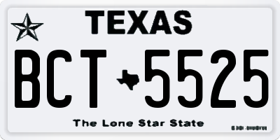 TX license plate BCT5525