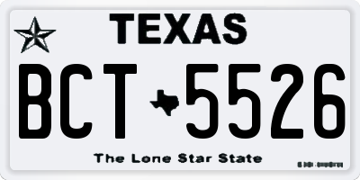 TX license plate BCT5526