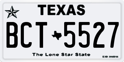 TX license plate BCT5527
