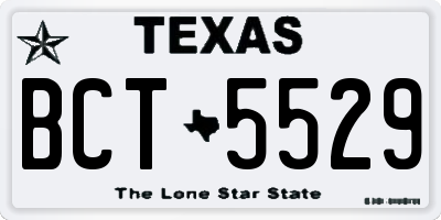 TX license plate BCT5529
