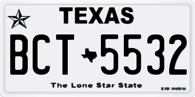 TX license plate BCT5532