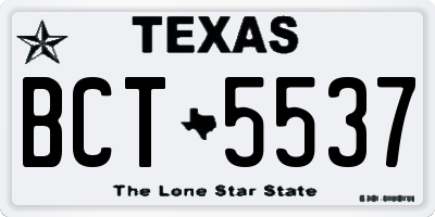 TX license plate BCT5537