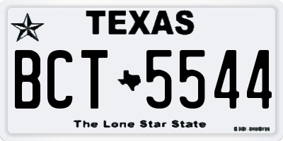 TX license plate BCT5544