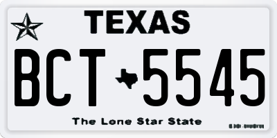 TX license plate BCT5545