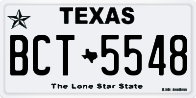 TX license plate BCT5548