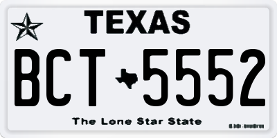 TX license plate BCT5552