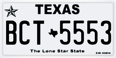 TX license plate BCT5553