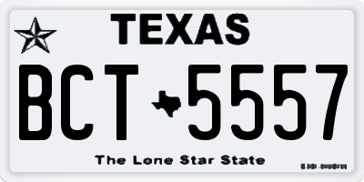 TX license plate BCT5557