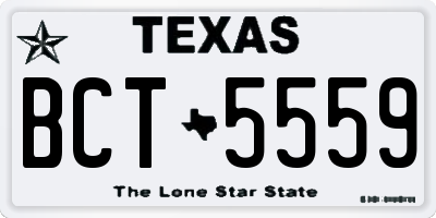 TX license plate BCT5559