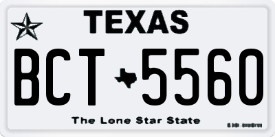 TX license plate BCT5560