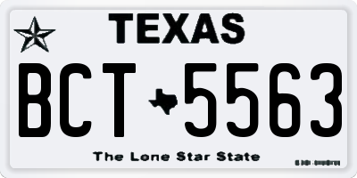 TX license plate BCT5563