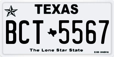 TX license plate BCT5567