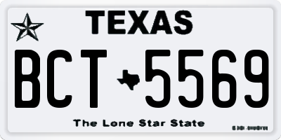 TX license plate BCT5569