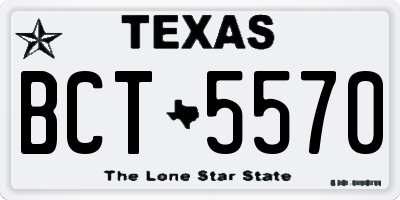 TX license plate BCT5570