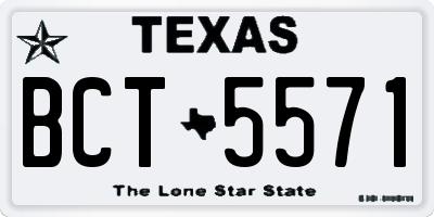 TX license plate BCT5571