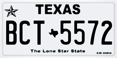 TX license plate BCT5572