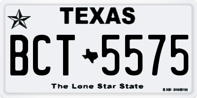 TX license plate BCT5575