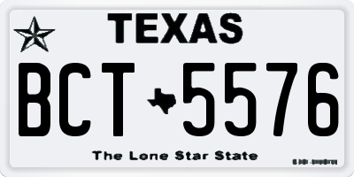TX license plate BCT5576