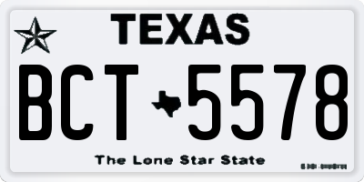 TX license plate BCT5578