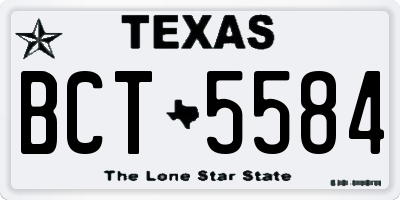 TX license plate BCT5584