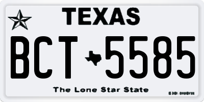 TX license plate BCT5585
