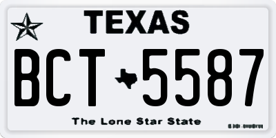 TX license plate BCT5587