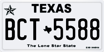 TX license plate BCT5588