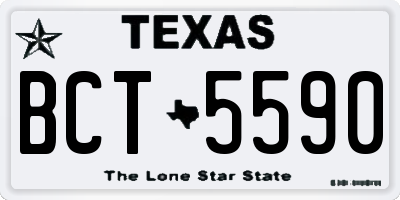TX license plate BCT5590