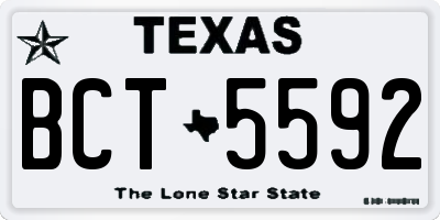 TX license plate BCT5592