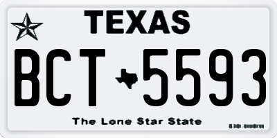 TX license plate BCT5593