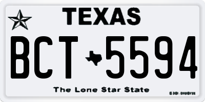 TX license plate BCT5594
