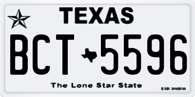 TX license plate BCT5596