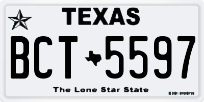 TX license plate BCT5597