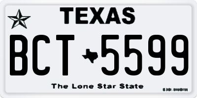 TX license plate BCT5599