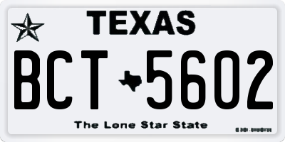 TX license plate BCT5602