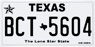 TX license plate BCT5604