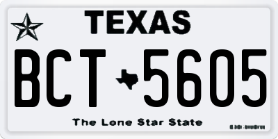 TX license plate BCT5605