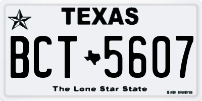 TX license plate BCT5607