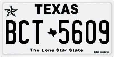 TX license plate BCT5609