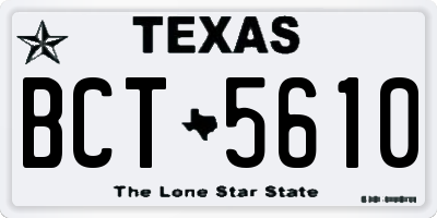 TX license plate BCT5610