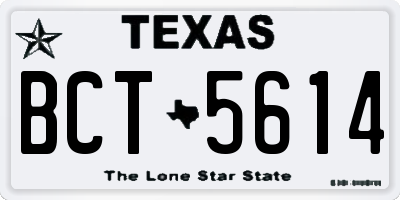 TX license plate BCT5614