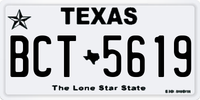 TX license plate BCT5619