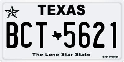 TX license plate BCT5621