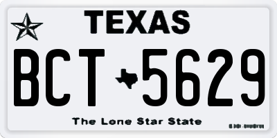 TX license plate BCT5629