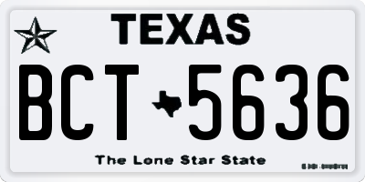 TX license plate BCT5636