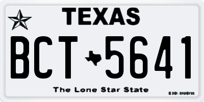 TX license plate BCT5641
