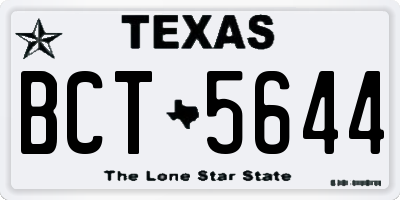 TX license plate BCT5644