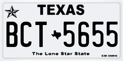TX license plate BCT5655