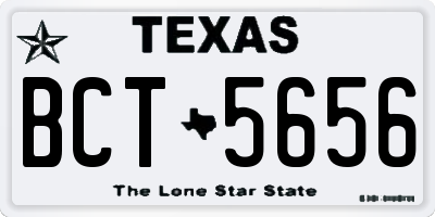 TX license plate BCT5656